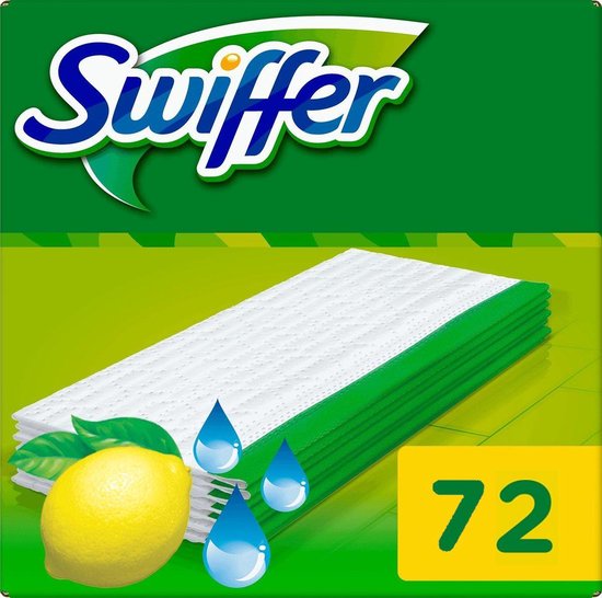 Swiffer Wet doekjes Vochtige Vloerdoekjes met frisse citroen 3x24 natte vloerdoekjes bol