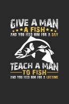 Give a man a fish: 6x9 Aquarium - dotgrid - dot grid paper - notebook - notes