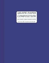 Graph Paper Composition: Grid Paper Notebook, Squared Graphing Paper * Blank Quad Ruled * Large (8.5'' x 11'') * Navy Blue