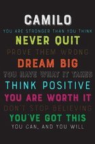 Camilo You Are Stronger Than You Think Never Quit Prove Them Wrong Dream Big You Have What It Takes Think Positive You Are Worth It Dont Stop Believin