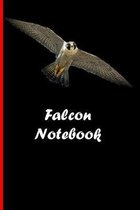 Falcon Notebook: Beautiful notebook with bird motive. 6''x9'' inch