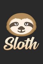 Sloth: 6x9 Sloth - lined - ruled paper - notebook - notes