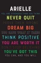 Arielle You Are Stronger Than You Think Never Quit Prove Them Wrong Dream Big You Have What It Takes Think Positive You Are Worth It Dont Stop Believi