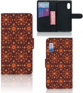 Telefoonhoesje Samsung Xcover Pro Wallet Case Batik Brown