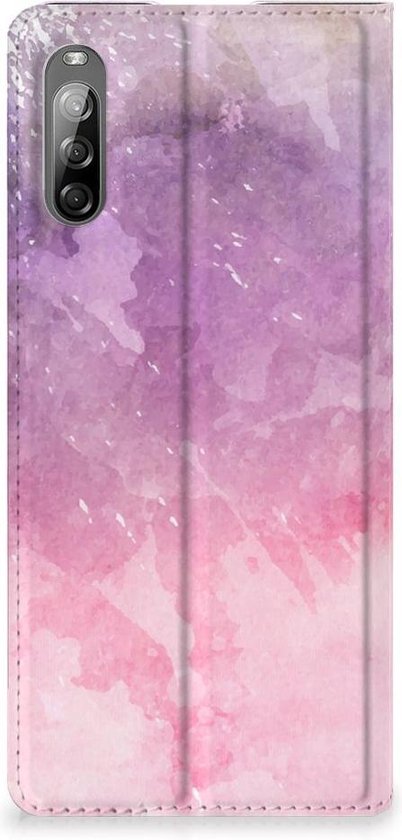 Belle coque de téléphone Sony Xperia L4 housse de Bookcase Pink violet peinture