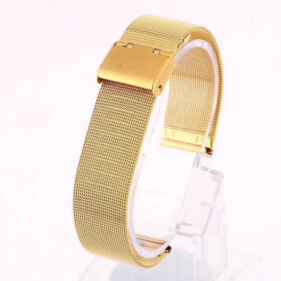 Remerko Milanees horlogeband - aanzetmaat 22mm – goudkleurig extra fijn - geschikt voor Cluse - Rosefield - DW - Danish Design etc.