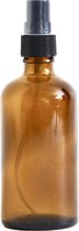 Amber (bruinglas) sprayflesje 100 ml met spraydop/verstuiver - glazen sprayfles - aromatherapie - hervulbaar