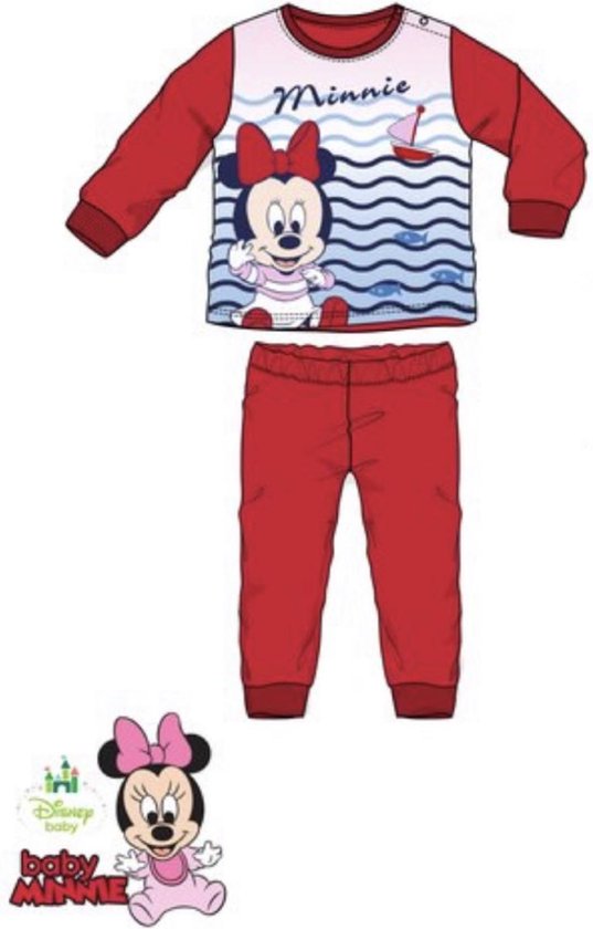 Minnie Mouse BABY pyjama - rood -maat 12 maanden