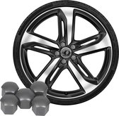 SideSpeed wielmoerkapjes – 17MM – Grijs - Universeel - Set á 20 stuks