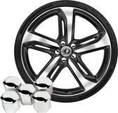 SideSpeed wielmoerkapjes – 19MM – Chrome - Universeel - Set á 20 stuks