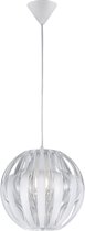 LED Hanglamp - Hangverlichting - Trion Pumon XL - E27 Fitting - Rond - Mat Wit - Kunststof - BES LED