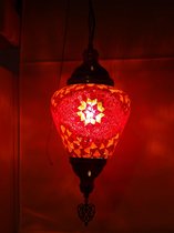 Oosterse mozaïek hanglamp globe (Turkse lamp) ø 20 cm rood
