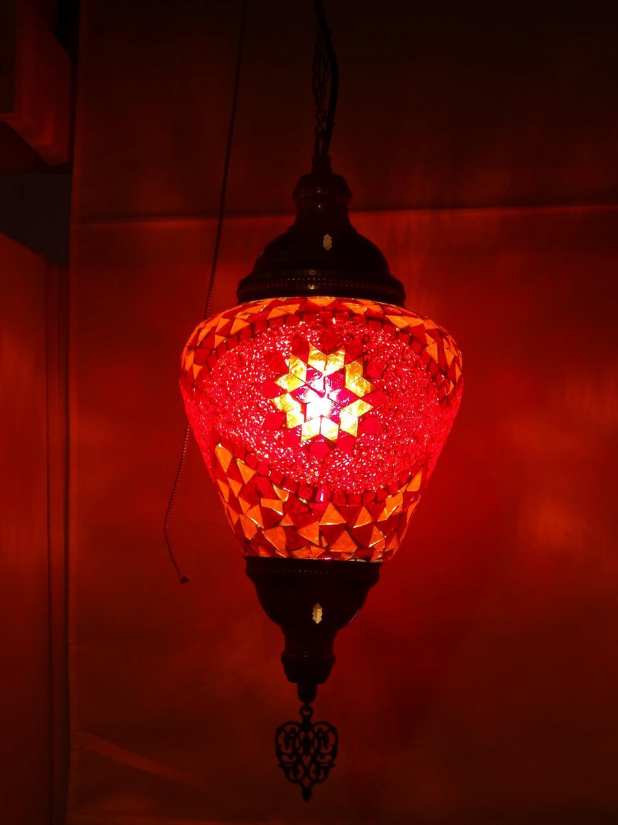 Harani Oosterse mozaïek hanglamp globe (Turkse lamp) ø 20 cm rood