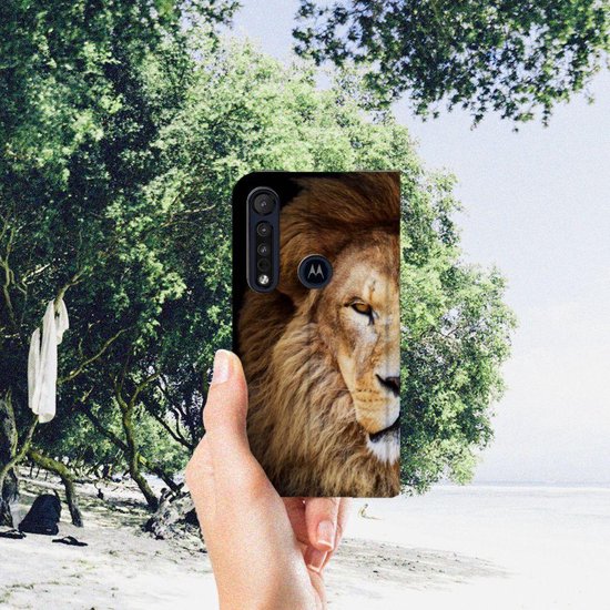 Étui Stand Motorola G8 Plus Smart Cover Case Lion
