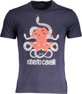 Roberto Cavalli T-shirt Blauw M Heren