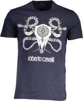 Roberto Cavalli T-shirt Blauw M Heren