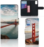 Smartphonehoesje met naam Geschikt voor Samsung Galaxy A41 GSM Hoesje Golden Gate Bridge