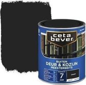 CetaBever Buiten Deur & Kozijn Meester Beits - Zijdeglans - Zwart - 750 ml