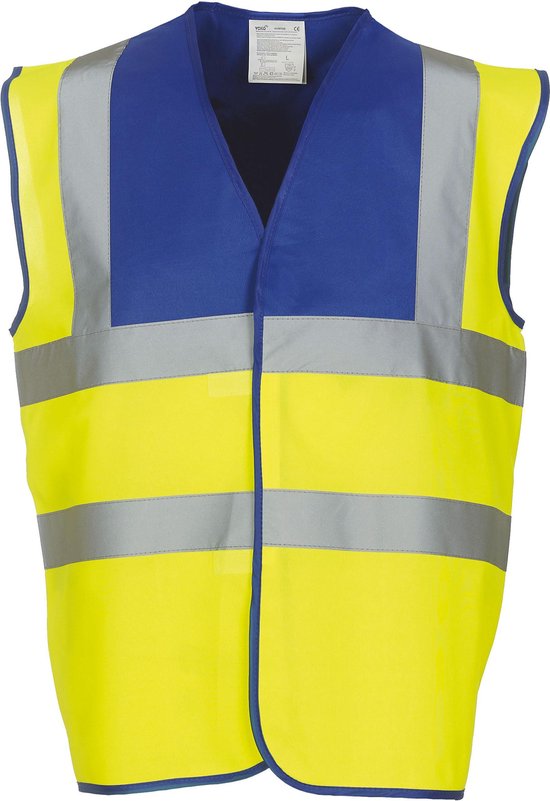 gilet de sécurité bleu / jaune XL