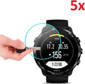 Tempered Glass Screenprotector Geschikt Voor Suunto 7  - Screen Protector Ultradun Gehard Glas  -  Display Schermbeschermer Beschermglas - Set Van 5 Stuks