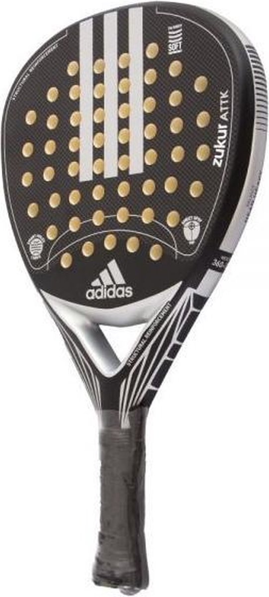 adidas Zukur ATTK Silver Padel Racket | bol.com