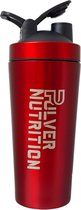 Pulvernutrition RVS Shakebeker - Proteine Shaker - BPA vrij - 700ml/1000ml - Rood - Thermo