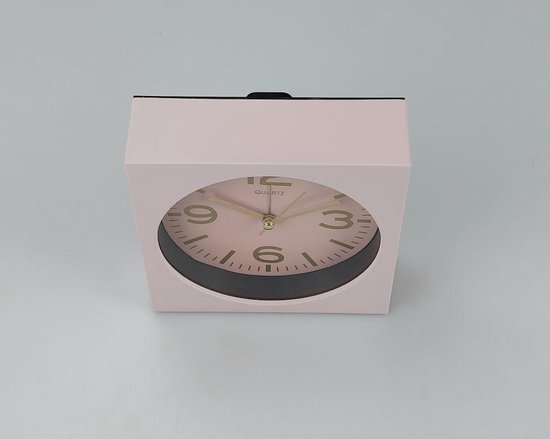 bol com klok rosalie roze kunststof 14 x 14 x 5 cm vierkant staand