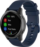 Siliconen Smartwatch bandje - Geschikt voor  Garmin Vivoactive 4s silicone band - 40mm - donkerblauw - Horlogeband / Polsband / Armband