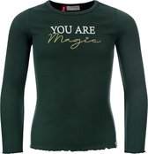 Looxs Revolution - Forest groen rib jersey t-shirt  - Maat 92 - Artikelnr 2031-7408-365