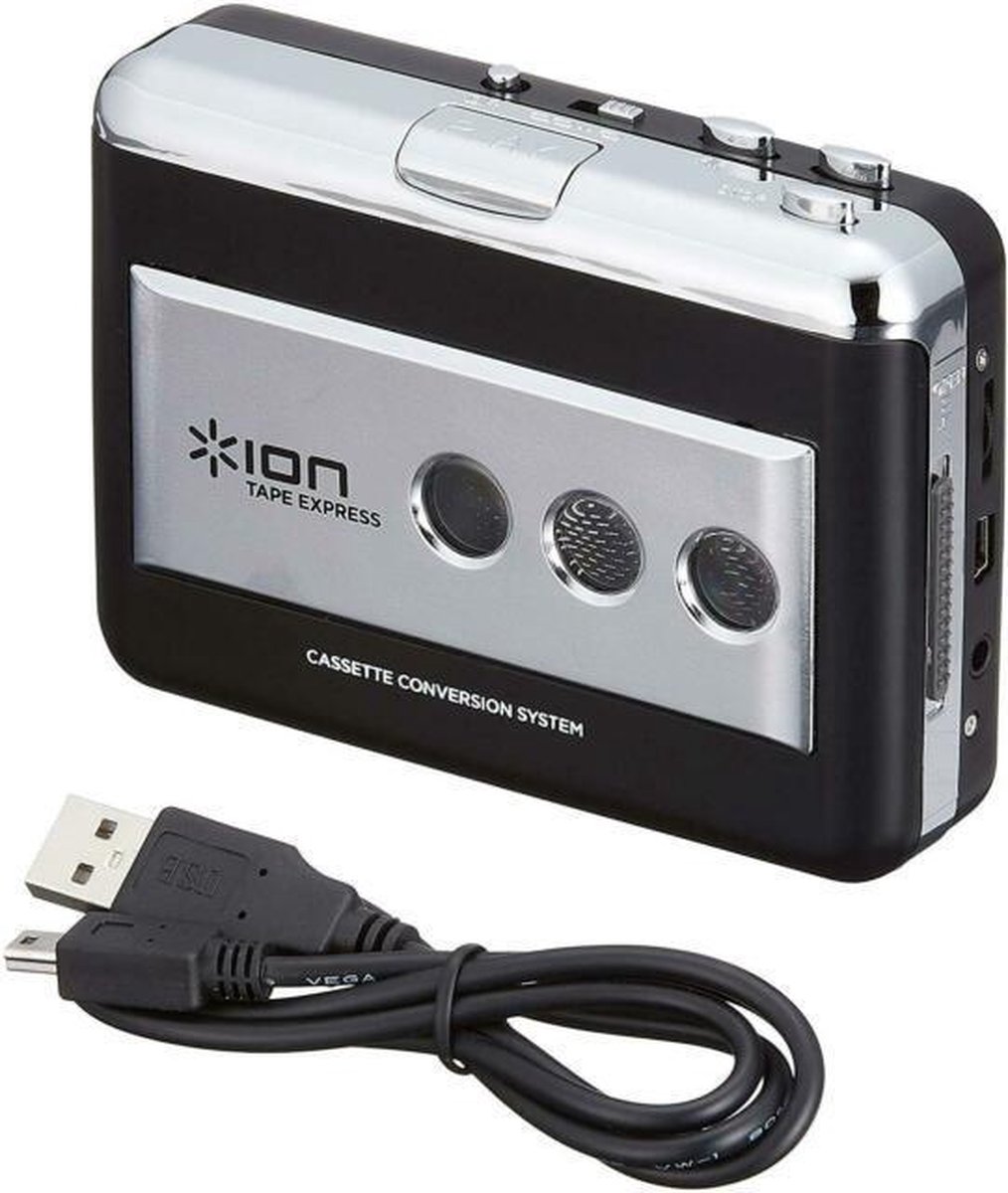 ION Tape Express - Cassette naar mp3 converter - Zwart | bol.com