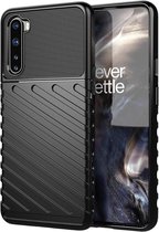 OnePlus Nord Twill Thunder Texture Back Cover Zwart