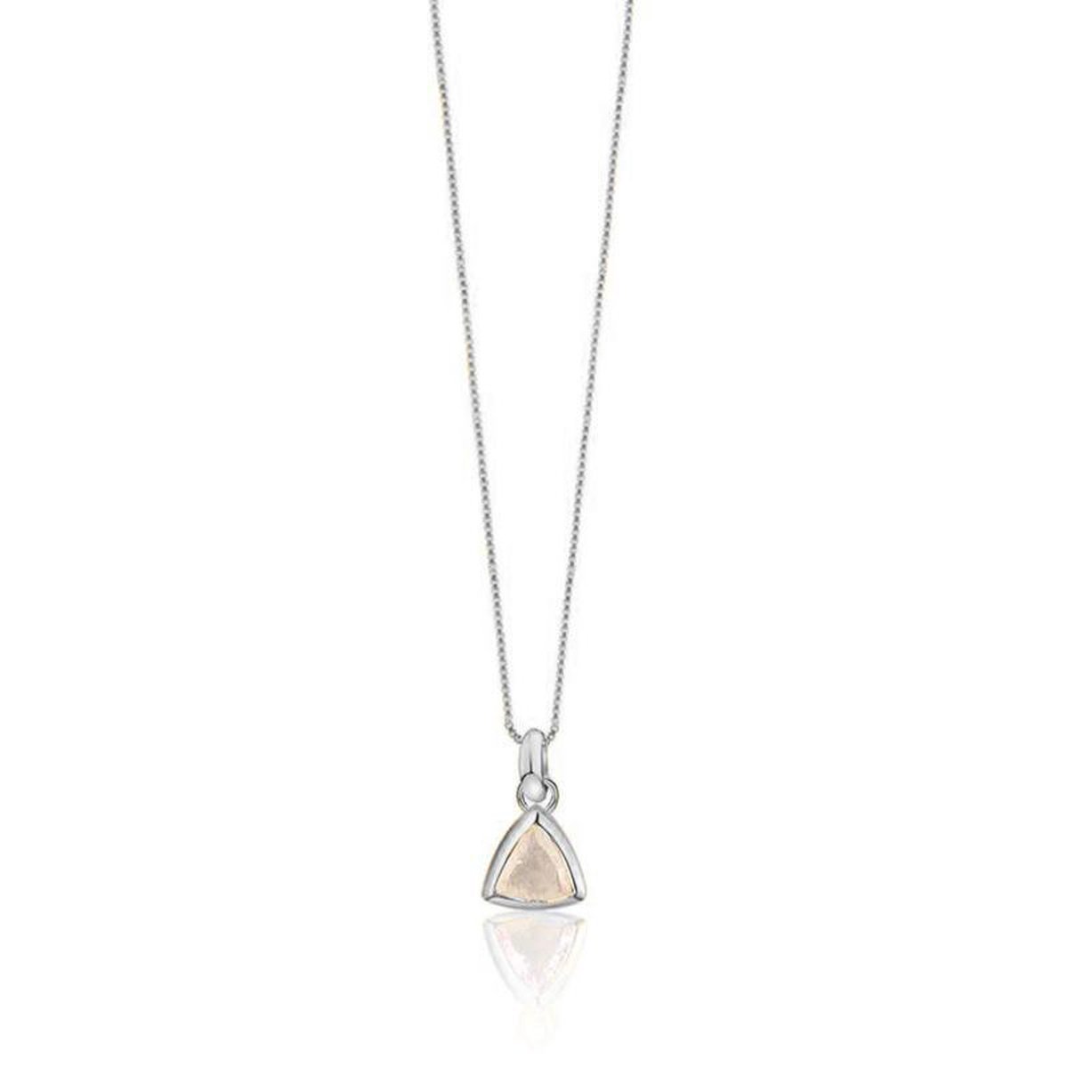 Petit Comité - Ketting Dames Geboortesteen Maansteen Juni (Zilver) - Cadeau Dames