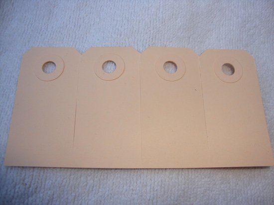 Bruine labels, 30 x 60 mm, 100 stuks