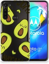 GSM Hoesje Motorola Moto G8 Power Backcase TPU Siliconen Hoesje Transparant Avocado Singing