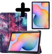 Hoes Geschikt voor Samsung Galaxy Tab S6 Lite Hoes Book Case Hoesje Trifold Cover Met Uitsparing Geschikt voor S Pen Met Screenprotector - Hoesje Geschikt voor Samsung Tab S6 Lite Hoesje Bookcase - Galaxy