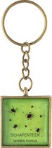 De "echte teken" sleutelhanger - goudkleurig/groen