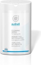 Audinell - Desinfecterende reinigingsdoek in een dispenser - 30 doekjes - hoortoestellen - oorstukjes - gehoorbescherming - otoplastiek - zwemdopjes