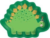 Amscan Feestborden Dinosaurus 22x17 Cm Karton Groen 8 Stuks