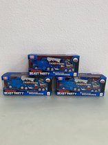 Speelgoedvoertuig kinderen: stoere truck - set van 3 stuks (blauwe haai)