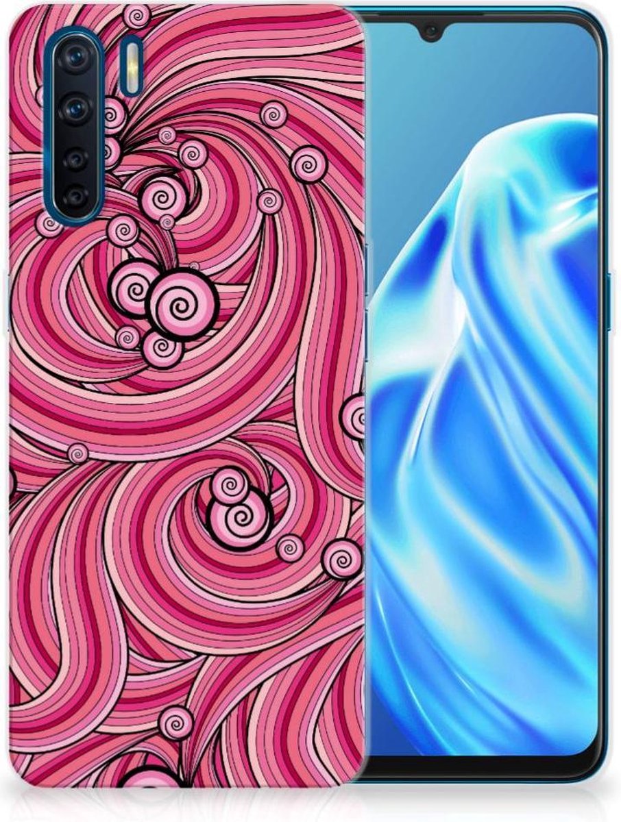 OPPO A91 Hoesje maken Swirl Pink