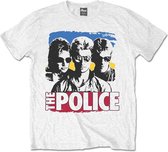 The Police Heren Tshirt -L- Band Photo Sunglasses Wit