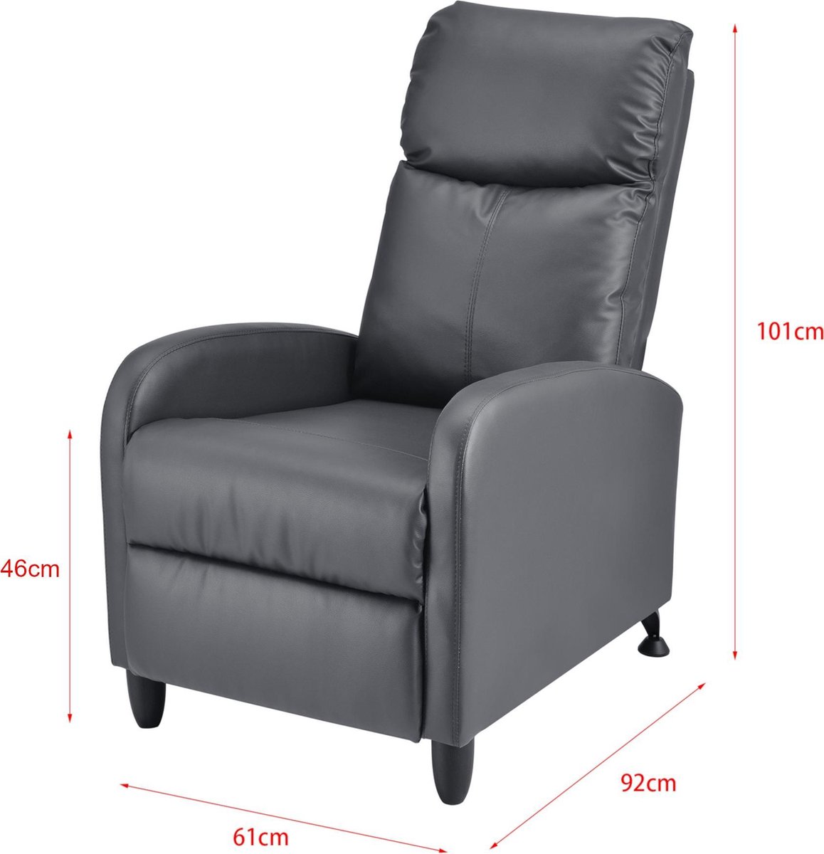 Verstelbare Verstelbare 102x60x92 Relaxfauteuil - afbeelding 4