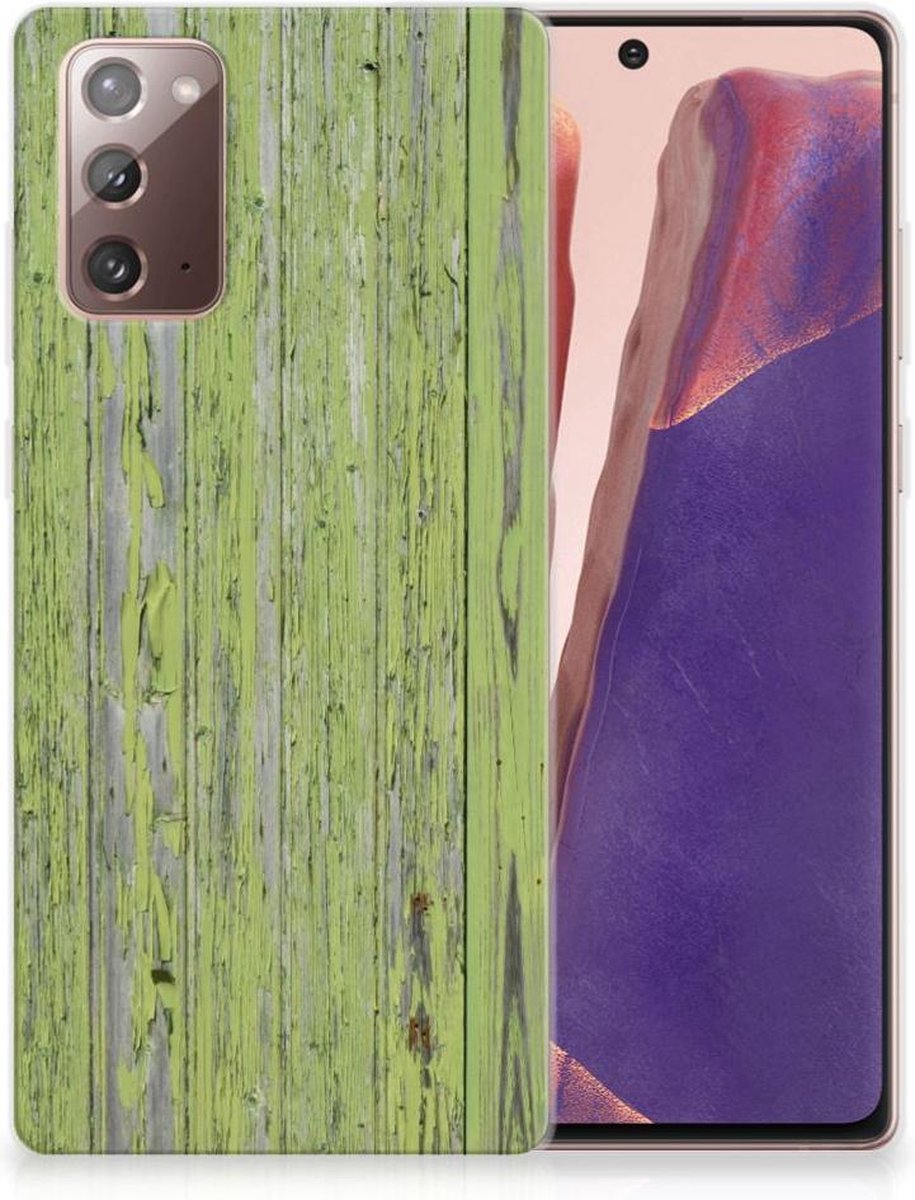 Samsung Note 20 Bumper Hoesje Green Wood