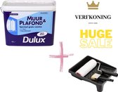 Dulux Muur- & Plafondverf - Wit - Mat - 5 Liter Muurverf Set 3-Delig.