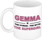 Gemma The woman, The myth the supergirl cadeau koffie mok / thee beker 300 ml