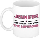 Jennifer The woman, The myth the supergirl cadeau koffie mok / thee beker 300 ml