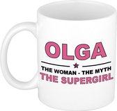 Olga The woman, The myth the supergirl cadeau koffie mok / thee beker 300 ml