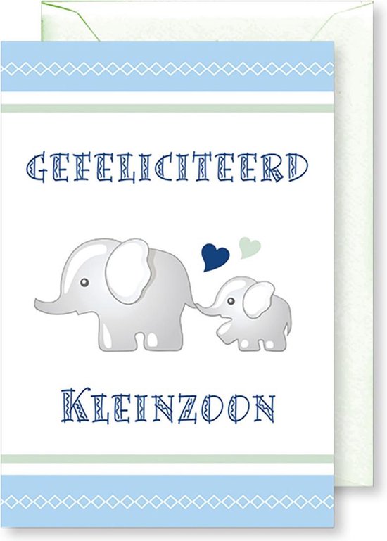 6 Wenskaarten met gekleurde envelop - MGPcards - Kleinzoon - Gefeliciteerd  - 11,5 x 17 cm | bol.com