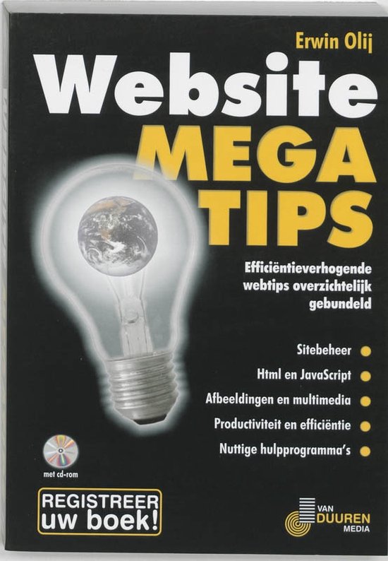 Cover van het boek 'Website Megatips + CD-ROM'