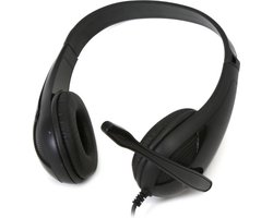 Platinet FH4008B - Stereo Headset - Zachte Oorschelpen - Lange kabel - Met Microfoon - Zwart